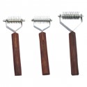 Râteau à trimmer manche en bois : Dents peignes, brosses:8 dents