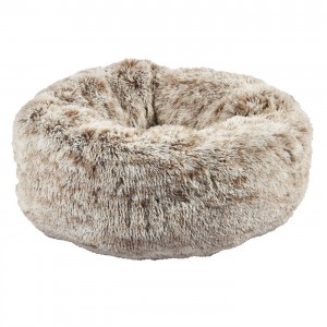 BOBBY | Chien et Chat | Coussin donut POILU Beige