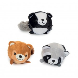 Beeztees | Chien | Peluche animaux tête ronde sonore de 10 cm