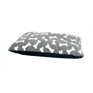 Karlie | Chien | Coussin gris motif os