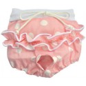 Doggy Dolly | Chien | Culotte rose à pois avec volants : Taille:XS - 22 à 24 cm. Chien de 1,5 kg