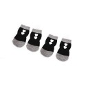 Camon | Chaussettes antiglisses noires pour chien : Taille:S - Coussinets 2 cm