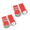 Camon | Chien | Chaussettes rouges antiglisses : Taille:S - Coussinets 2 cm