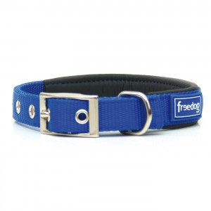 Freedog | Chien | Collier nylon ergonomique bleu