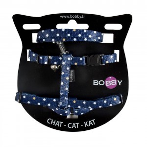 Bobby | Chat | Harnais nylon PRETTY avec grelot et laisse