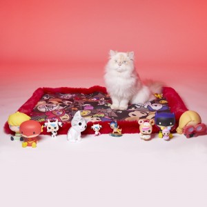 Le Tapis Collection TIME TO ROCK | Rouge avec personnages