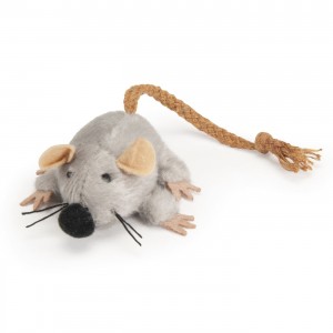 Jouet pour chat | Peluche Rat vibrant avec corde