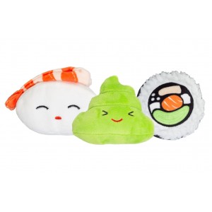 Pearhead | Chien | Lot de 3 peluches SUSHI sonores