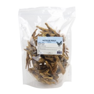 Pattes de poulet séchées 500 g | Friandise 100% naturelle chien et chiot