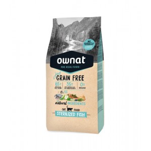 Ownat | Chat | Croquettes Sans Céréales Poisson STERILIZED 8KG