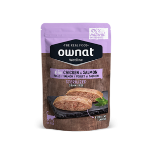 Ownat | Chat | Pâtée Wetline Poulet et Saumon Chat stérilisé 85g