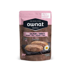 Ownat | Chat | Pâtée Wetline Kitten SALMON/TURKEY Sans Céréales 85 g