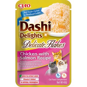INABA Chat Dashi Delicate Flakes Silky Broth – Poulet & Saumon – 40 g