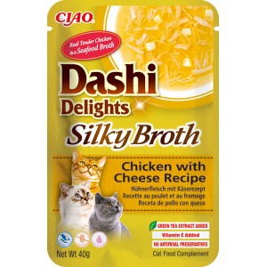 INABA Chat Dashi Delights Silky Broth – Poulet & Fromage – 40 g