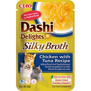 INABA Chat Dashi Delights Silky Broth – Poulet & Thon – 40 g