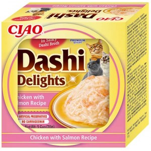 INABA Chat Dashi Delights – Poulet & Saumon – 70 g
