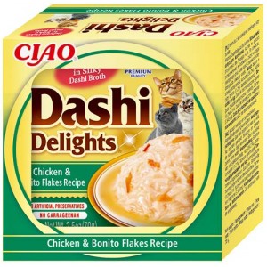 INABA Chat Dashi Delights – Poulet & Flocons de Bonite – 70 g