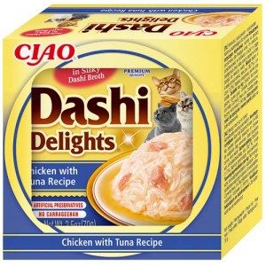 INABA Chat Dashi Delights – Poulet & Thon – 70 g