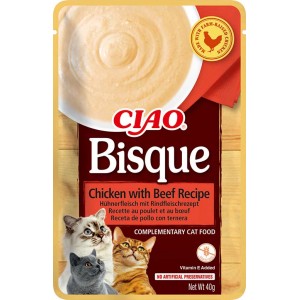INABA Chat Ciao Bisque – Poulet & Bœuf – 40 g