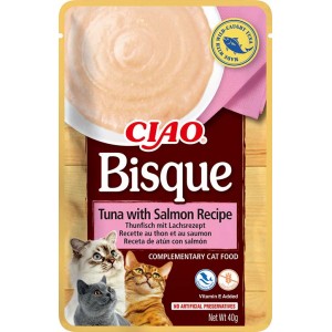 INABA Chat Ciao Bisque – Thon & Saumon – 40 g