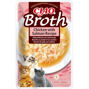 INABA Chat Ciao Broth – Poulet & Saumon – 40 g