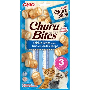 IINABA Chat Churu Bites – Wrap Poulet & Thon Saint-Jacques – Pack de 3 – 30 g