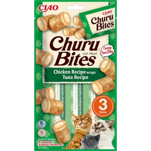 INABA Chat Churu Bites – Wrap de Poulet & Thon – Pack de 3 – 30 g