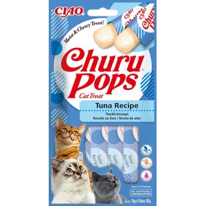INABA Chat Churu Pops – Thon – Pack de 4 – 60 g