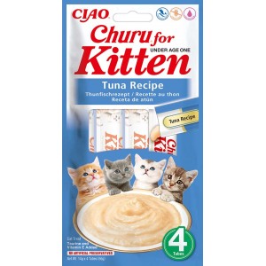 INABA Chat Churu Kitten – Thon – Pack de 4 – 56 g