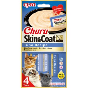 INABA Chat Churu Skin & Coat – Thon – Pack de 4 – 56 g