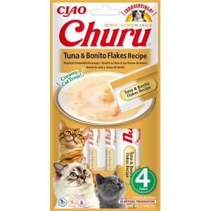 INABA Chat Churu – Thon Flocons de Bonite – Pack de 4 – 56 g