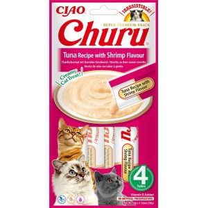 INABA Chat Churu – Thon Saveur Crevette – Pack de 4 – 56 g