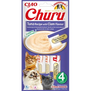 INABA Chat Churu – Thon Saveur Palourde – Pack de 4 – 56 g