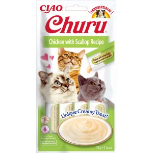 INABA Chat Churu – Poulet Saint-Jacques – Pack de 4 – 56 g