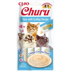 INABA Chat Churu – Thon Saint-Jacques – Pack de 4 – 56 g