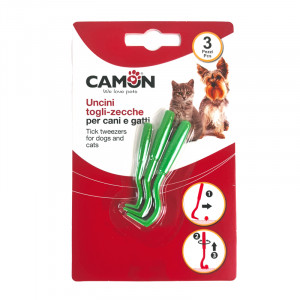 Lot de 3 crochets à tiques antiparasitaire pour chien