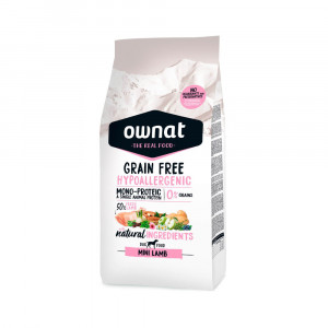 Ownat | Chien |  Croquette Sans Céréales HYPOALLERGENIC Mini Adulte à l'Agneau