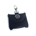 Distributeur de sacs ramasse crottes pochette unie avec 1 recharge offerte | TRE PONTI : Couleur:Noir