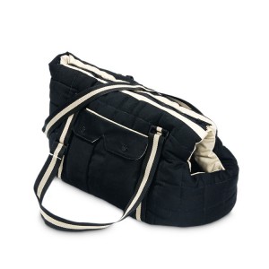 Sac de transport pour chien noir et beige ultra confort | BOBBY