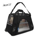 Sac de transport noir pour chien FLY pour voyager en avion et train : Dimension:40 x 20 x H. 26 cm