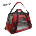 Sac de transport rouge pour chien FLY pour les voyages en avion et train : Dimension:40 x 20 x H. 26 cm