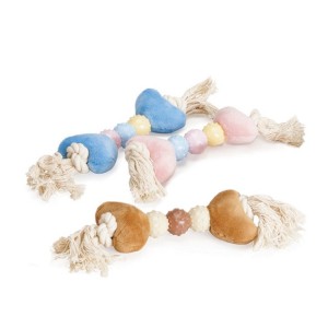 Os en peluche et perles avec picots | Jouet chiot et chaton