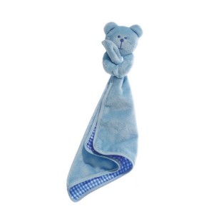 Peluche doudou Ours bleu sonore| Jouet chiot et chaton