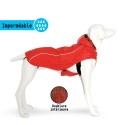 Manteau imperméable pour chien ARTIC rouge : Longueur de dos:Dos 50 cm. Poitrail ajustable 65 cm.