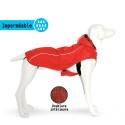 Manteau imperméable pour chien ARTIC rouge : Longueur de dos:Dos 40 cm. Poitrail ajustable 55 cm.