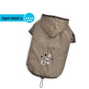 Manteau imperméable souple à capuche FLUID beige | Petit chien : Taille:XS - Dos 18 à 21 cm. Chien 1,5 kg.