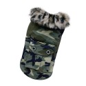 Manteau camouflage avec col en fourrure | Petit chien : Taille:XS - Dos 18 à 21 cm. Chien 1,5 kg.