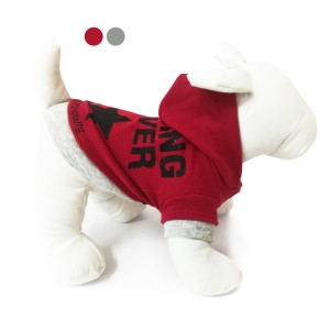 Sweat à capuche Racing Fever rouge pour petit chien