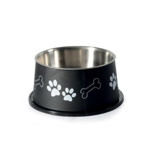 Gamelle en inox pour chien à longues oreilles