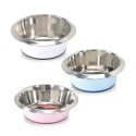 Gamelle pas cher pour chien en inox aux couleurs pastel : Taille:Ø 12 cm. 240 ml.